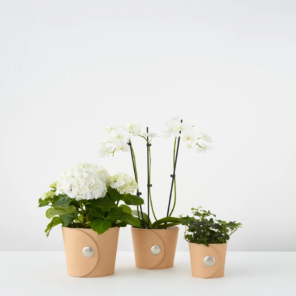 Hug flower pot, Light brown, h.12 cm Ø14 cm A2