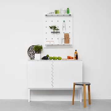 Story Side table - Midnight blue, blue stand - A2