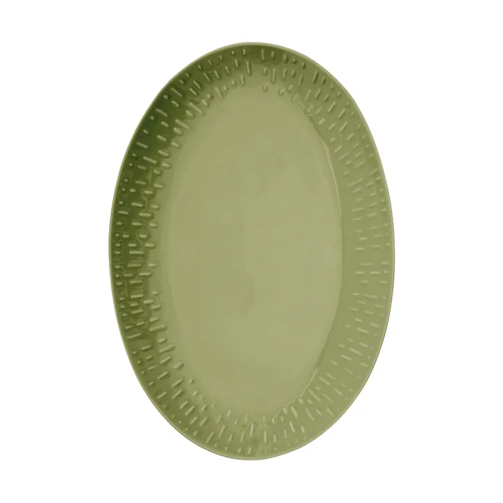 Confetti oval platter - Olive, 25.5x36 cm - Aida
