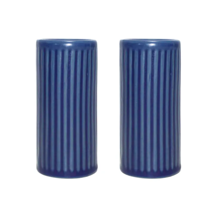 Groovy salt- and pepper cellar - Blue stoneware - Aida