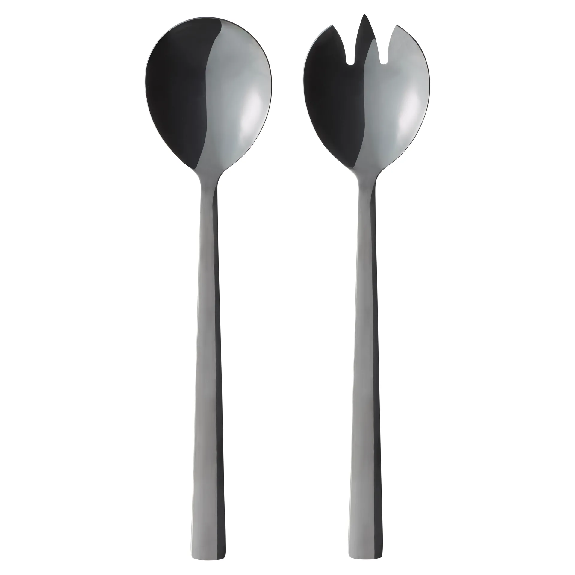 Raw salad cutlery 2 pieces, black Aida