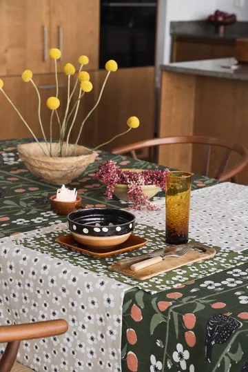 Cherry Garden tablecloth - Dark green, 145x250 cm - Almedahls