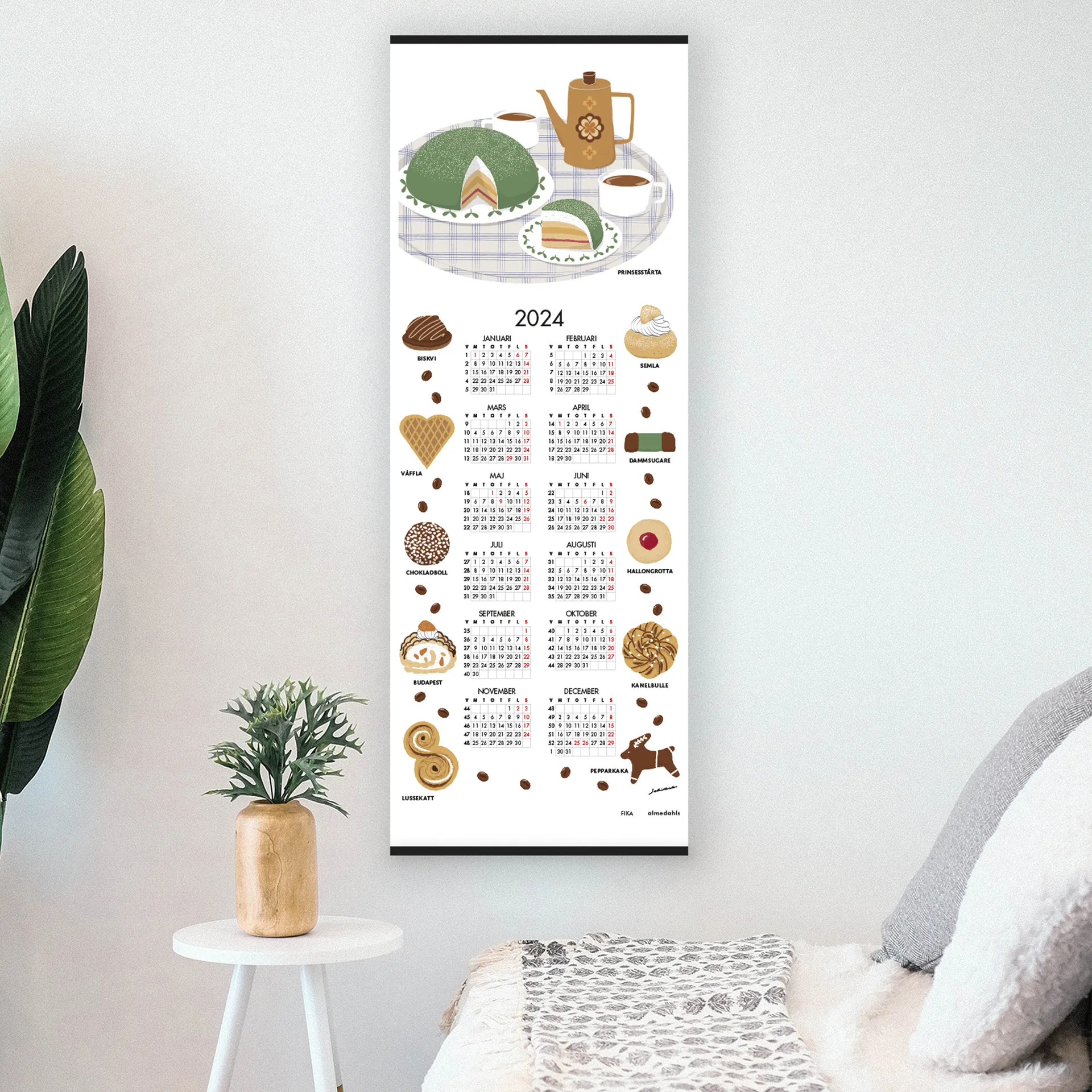 Fika calender 2024, 35x90 cm Almedahls
