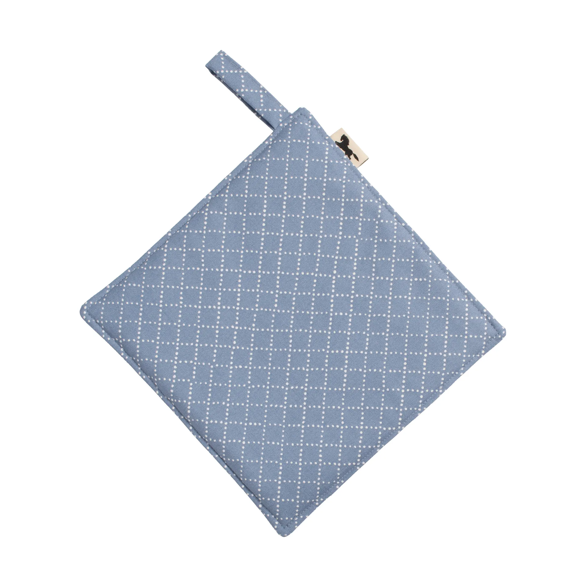 Prickruta pot holder 23x23 cm, Blue Almedahls
