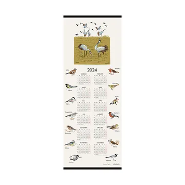 Swedish bird calender 2024 - 35x90 cm - Almedahls
