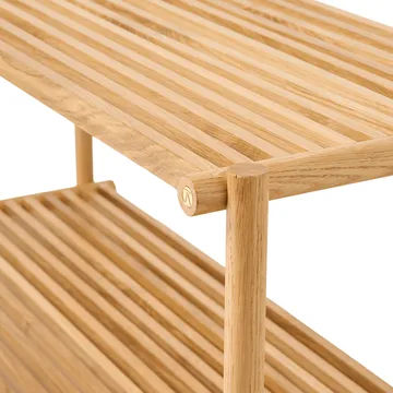 Column shoe rack - Matt lacquered oak - Andersen Furniture