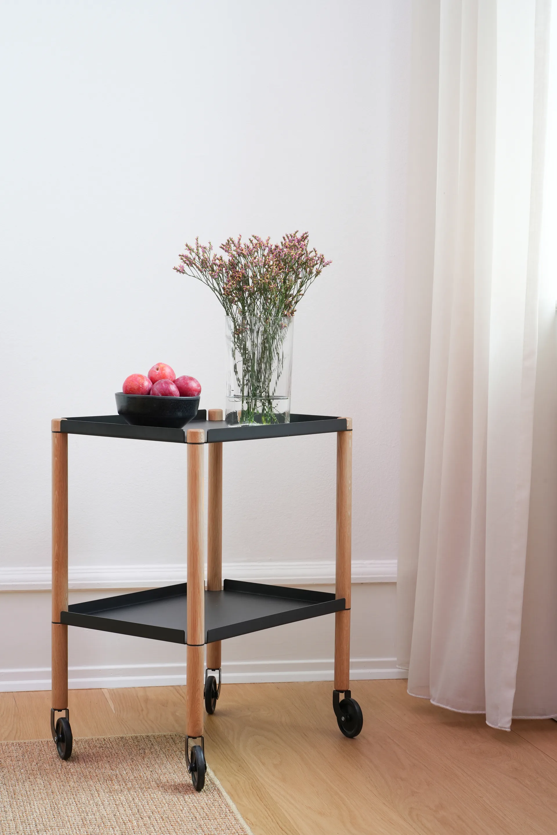 Connect table, Oiled oak, black metal Andersen Furniture