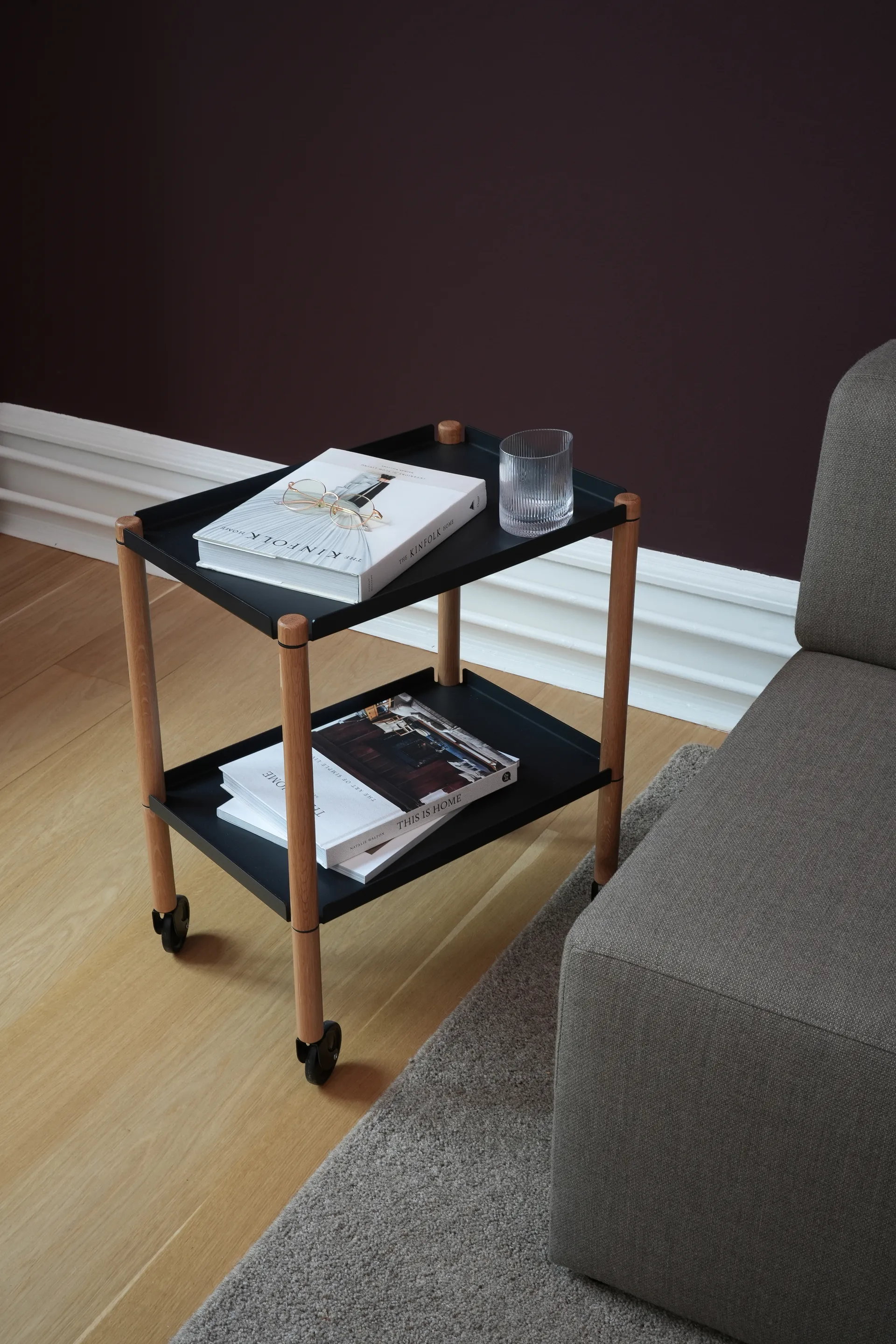 Connect table, Oiled oak, black metal Andersen Furniture