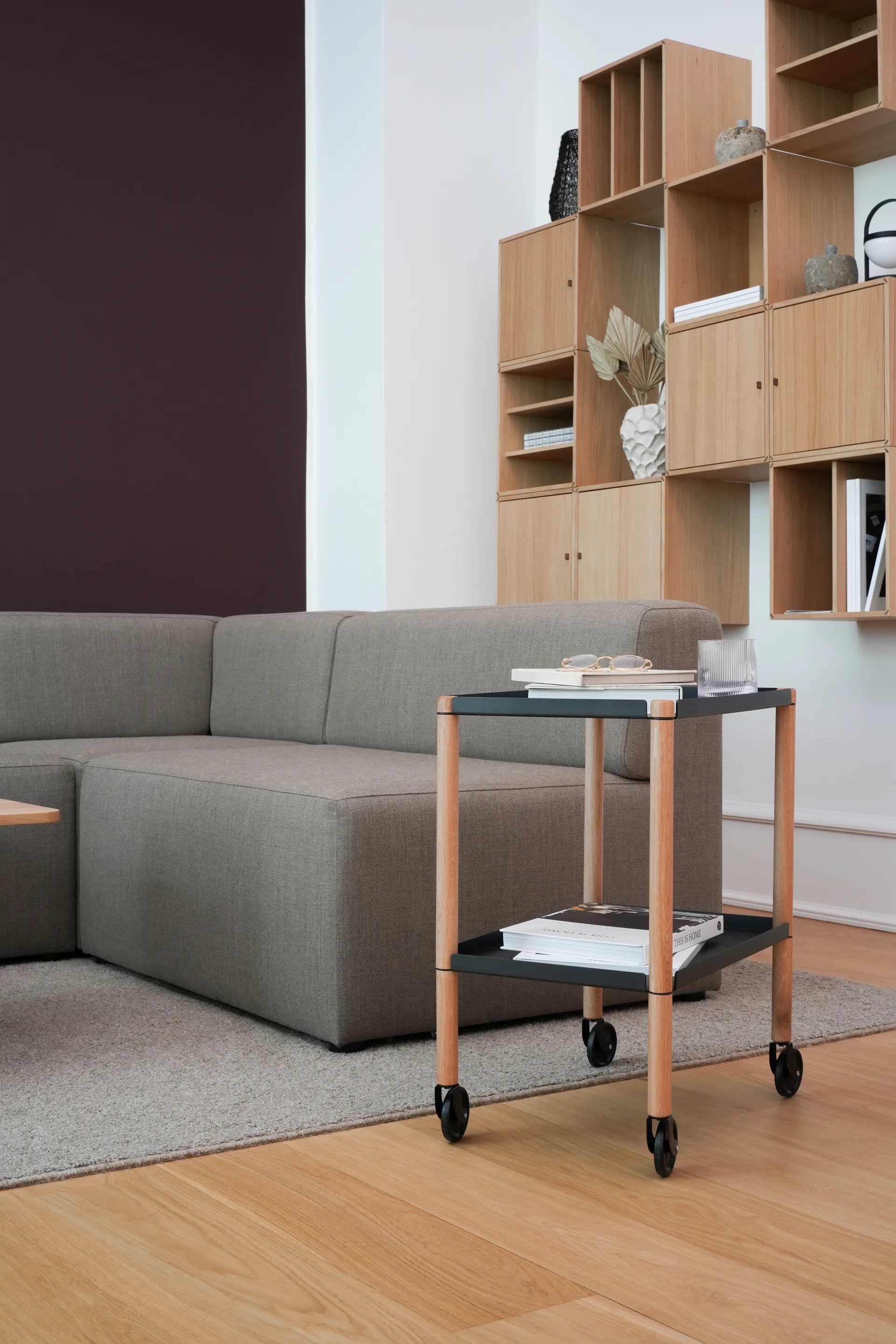 Connect table, Oiled oak, black metal Andersen Furniture