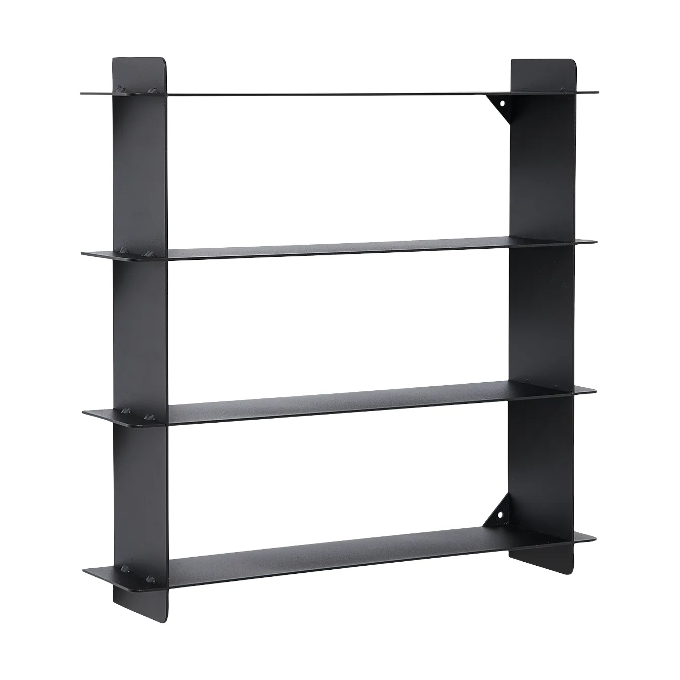 Division wall shelf, Black steel, 45x45x10 cm Andersen Furniture