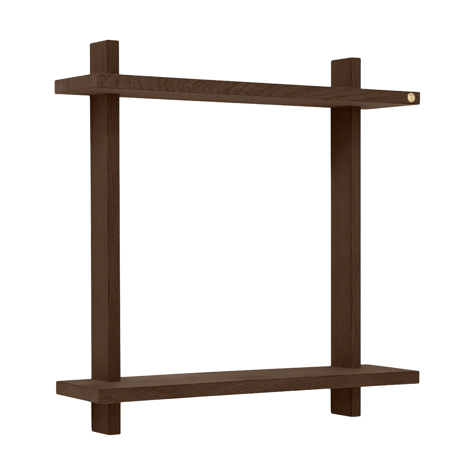 Treat double wall shelf, Smoked Oiled Oak, 50x12x50 cm Andersen Furniture