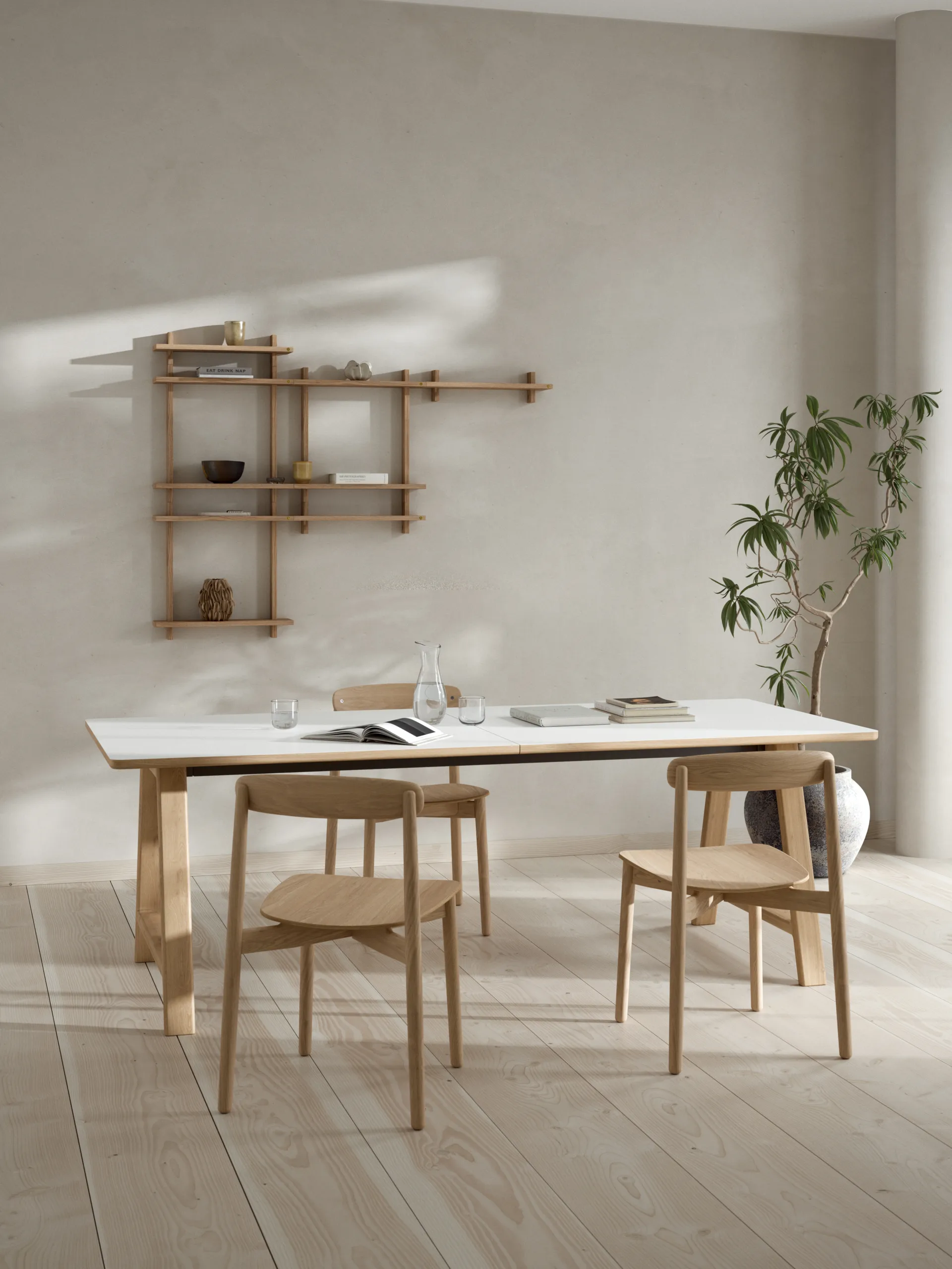 Treat wall shelf single, Oak, 50×12×11.2 cm Andersen Furniture