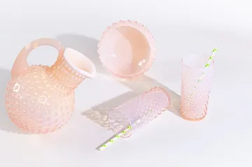 Hobnail glass 20 cl - Soft Pink - Anna Von Lipa