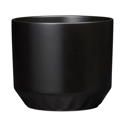 Ilona flower pot Ø12x10 cm, Matt black Arabia