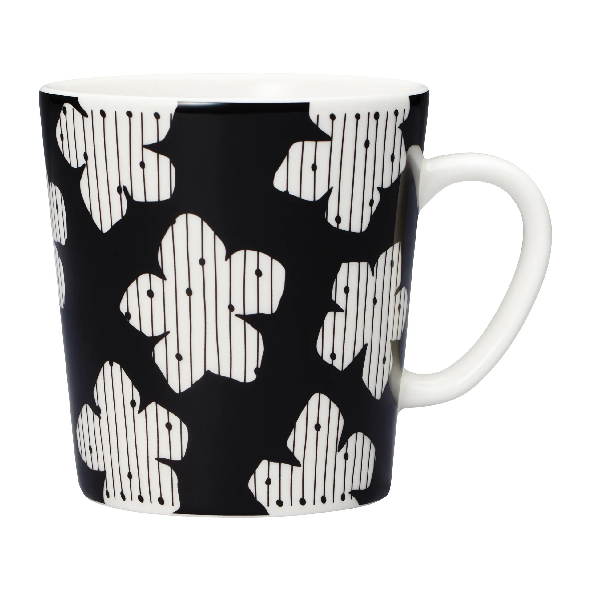 Mainio Sarastus Talvikki mug 30 cl, Black-white Arabia