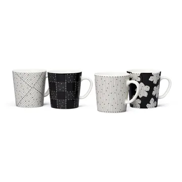 Mainio Sarastus Talvikki mug 30 cl - Black-white - Arabia