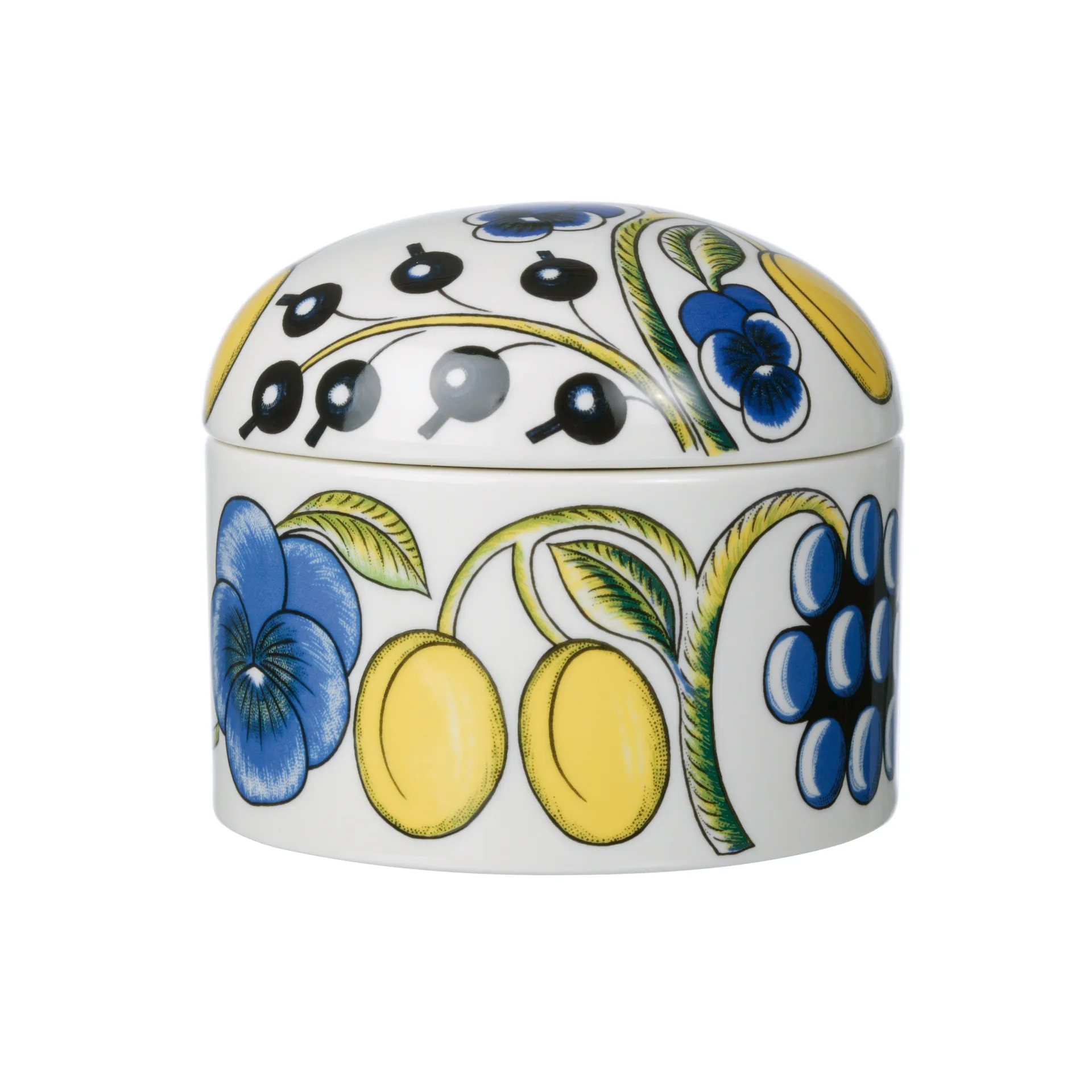 Paratiisi box with lid, white-multi coloured Arabia