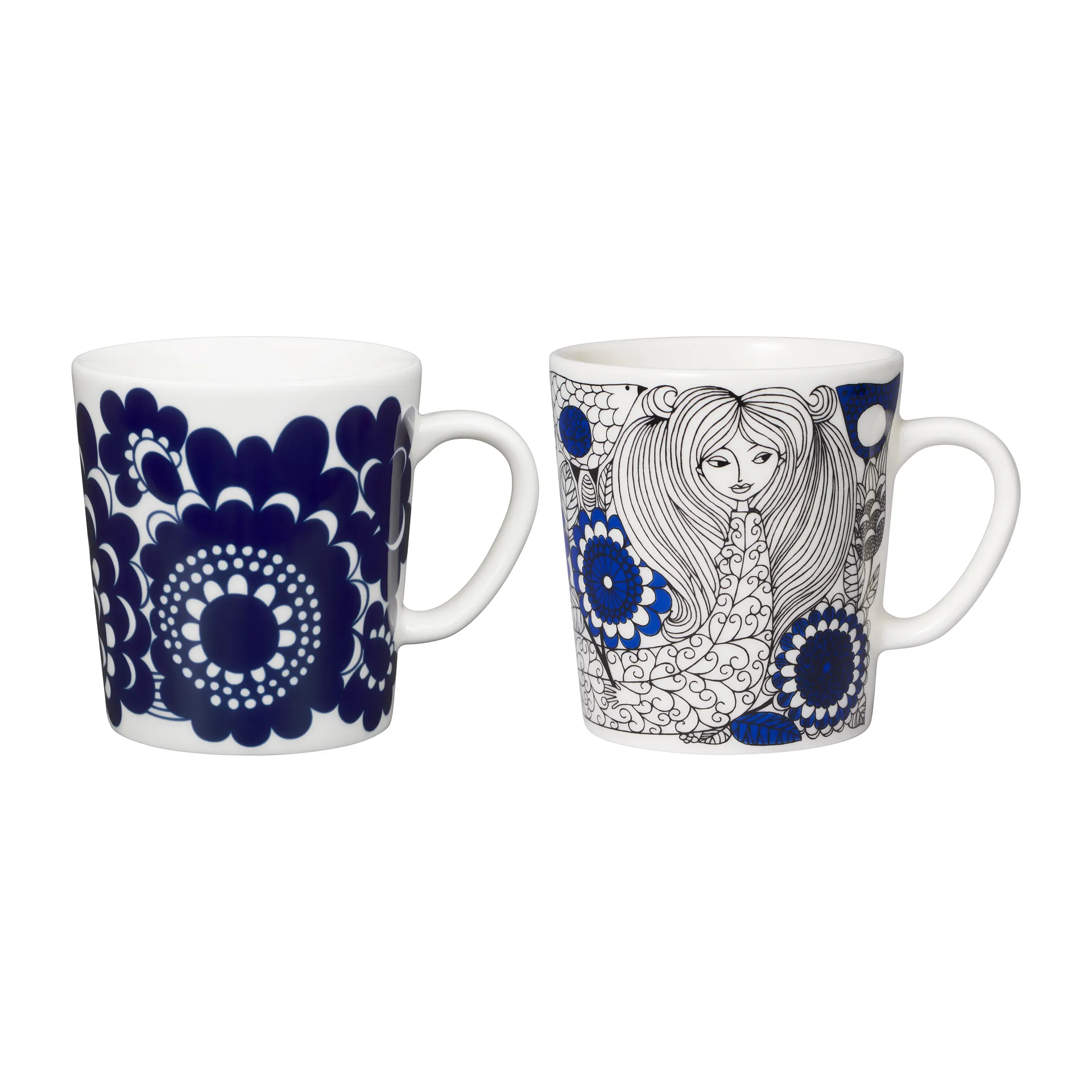 Pastoraali & Esteri Arabia mix set mug 2 pieces, Blue Arabia