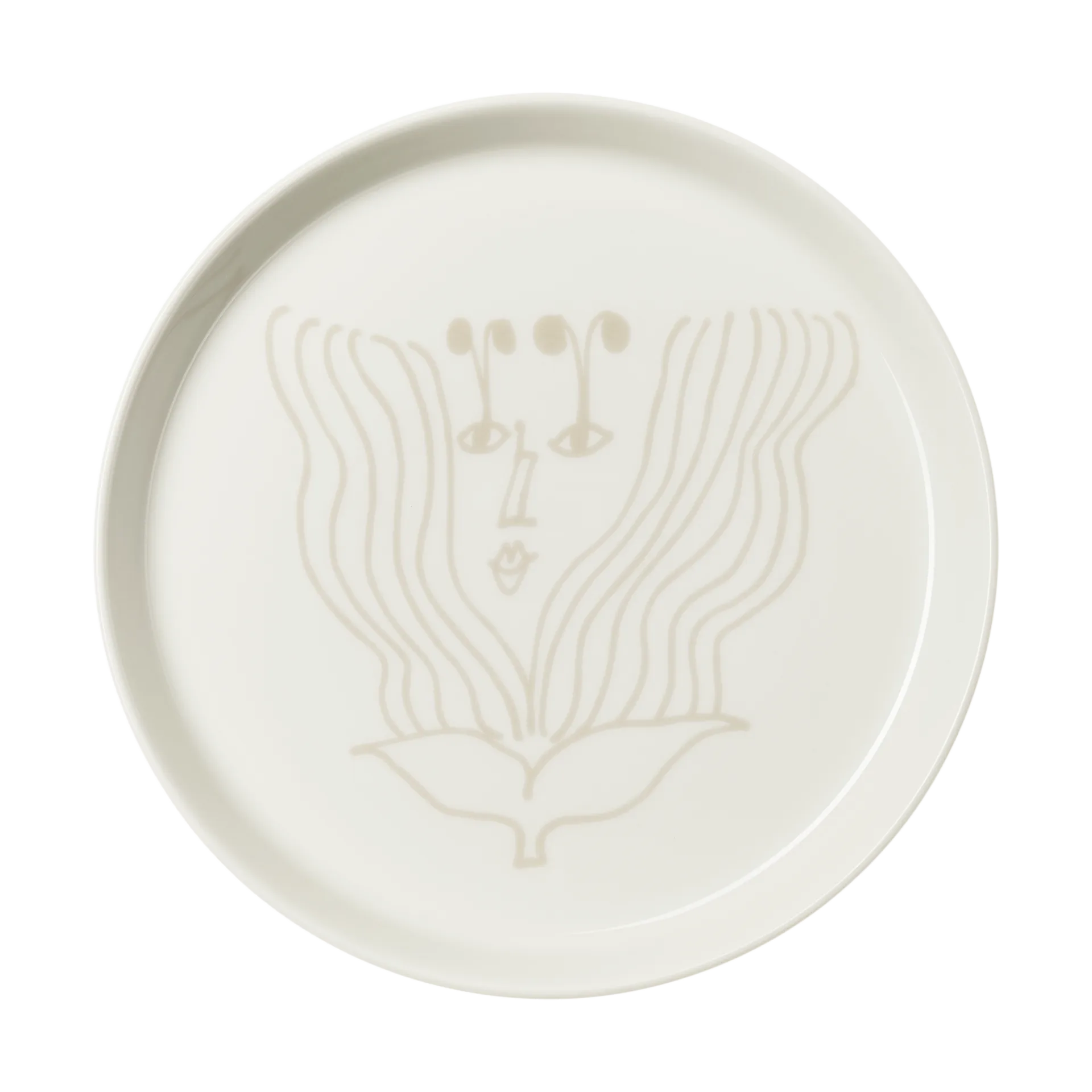 Puutarhurit plate Ø19 cm, Beige Arabia