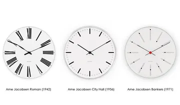 Arne Jacobsen City Hall - White, Ø21 cm - Arne Jacobsen Clocks