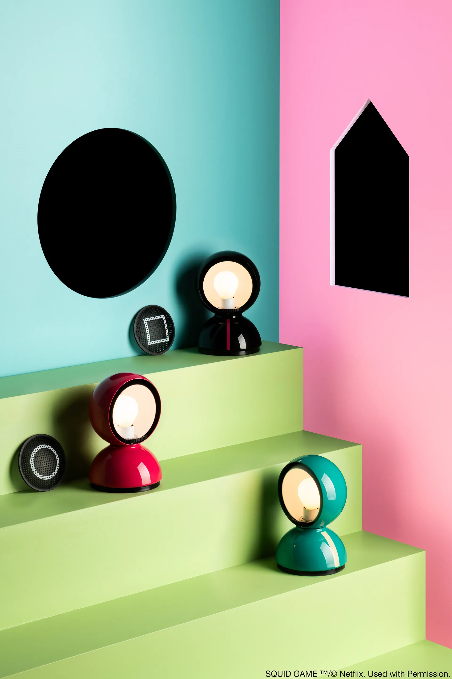 Eclisse x Squid Game table lamp Special Edition, Player Artemide
