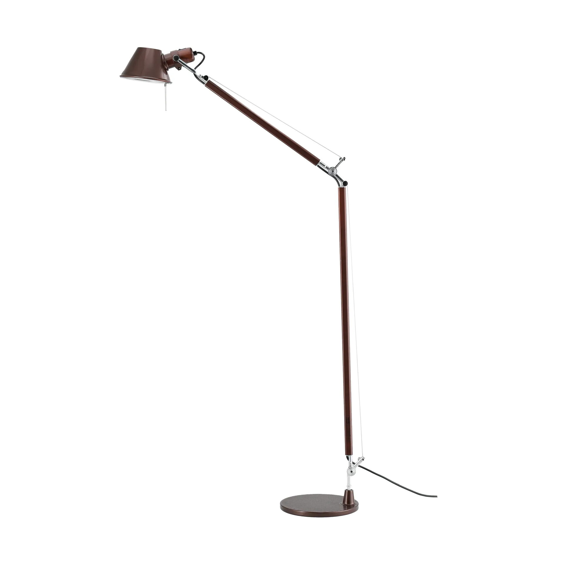 Tolomeo Reading floor lamp E27 special edition - Brown metallic (brown) Artemide