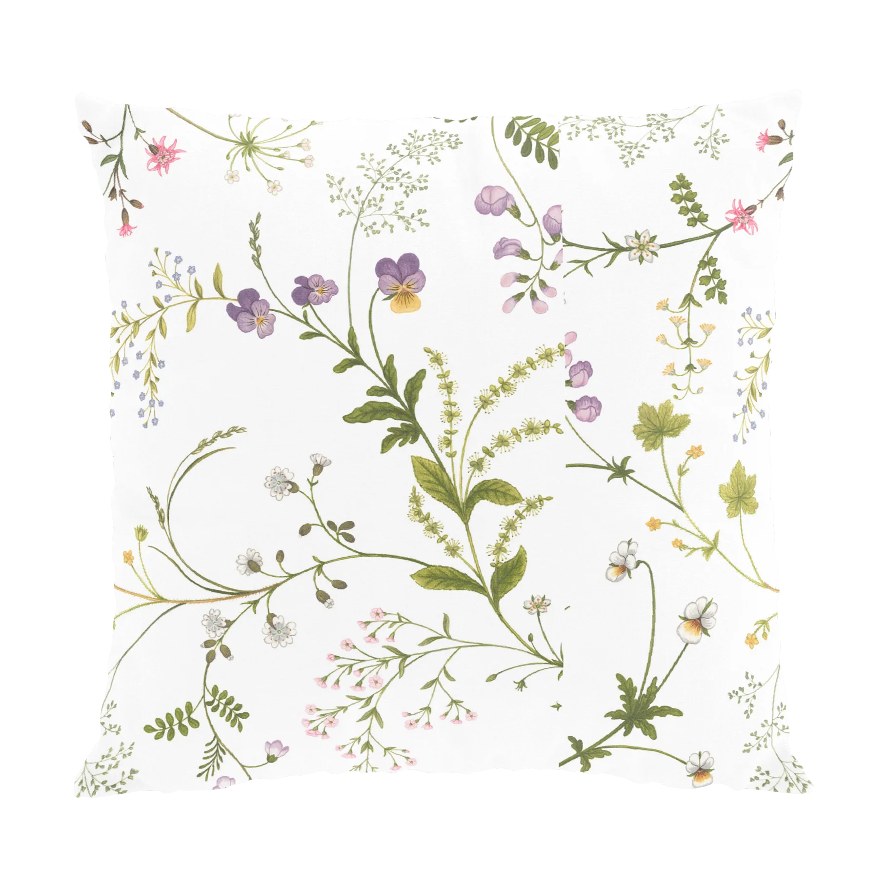Blomsteryra cushion cover 47x47 cm, Green Arvidssons Textil