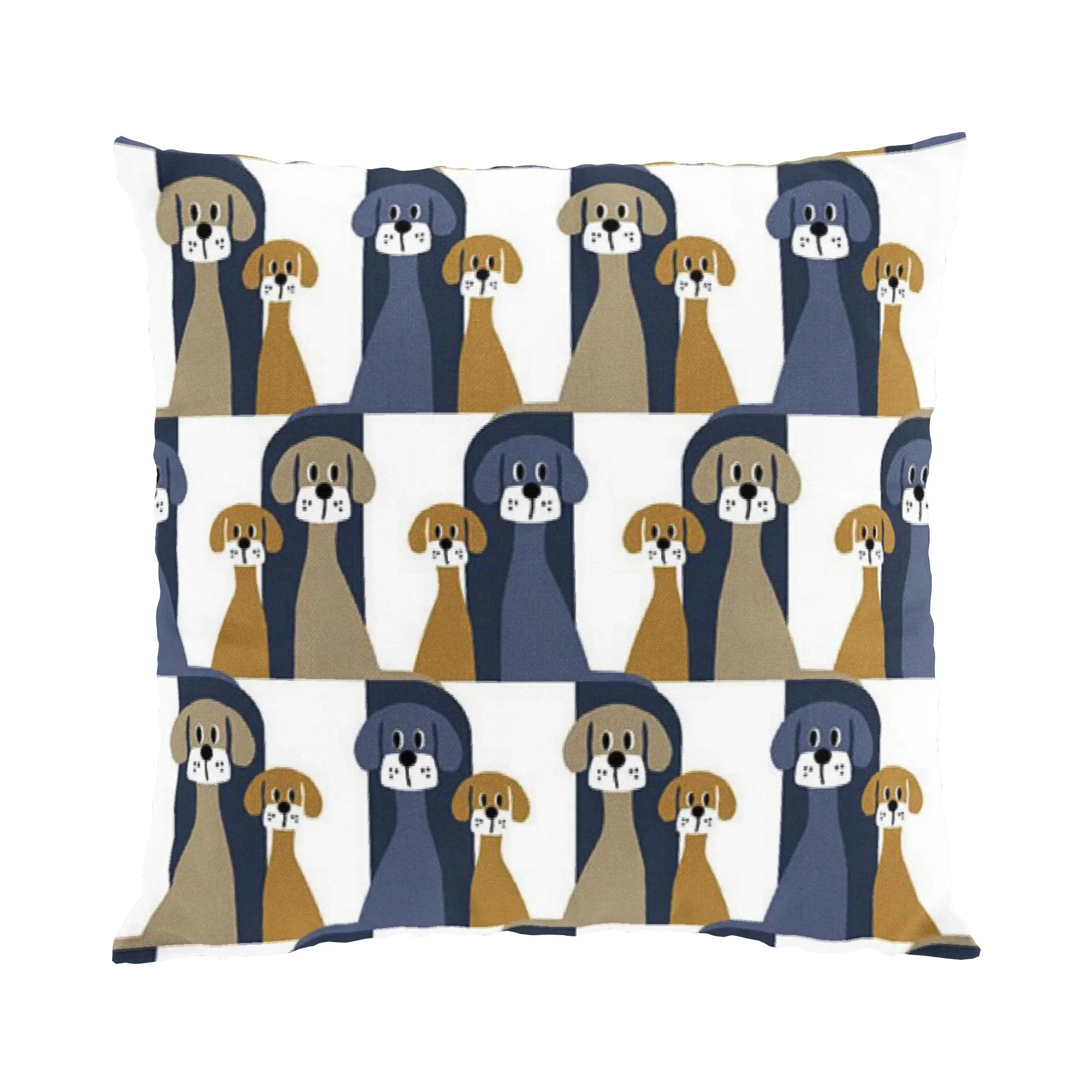 Buster cushion cover 47x47 cm, blue-beige Arvidssons Textil