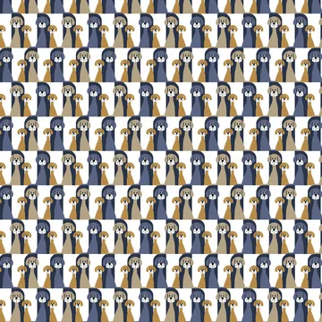 Buster fabric - blue-beige - Arvidssons Textil