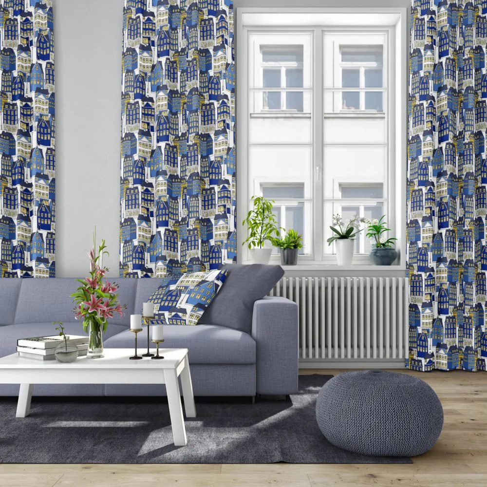 Gamlastan fabric, Blue Arvidssons Textil