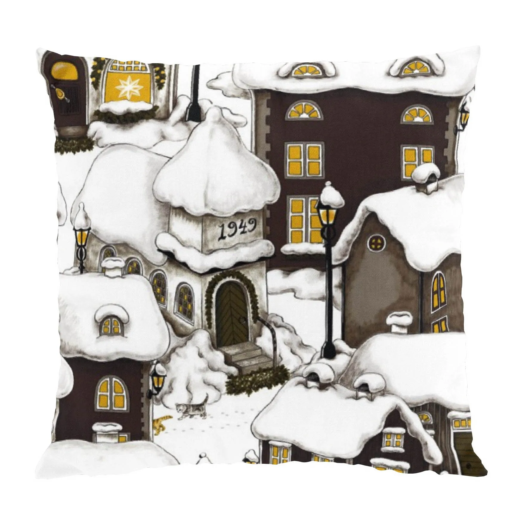 Lyckeby pillowcase 43x43 cm, Brown Arvidssons Textil
