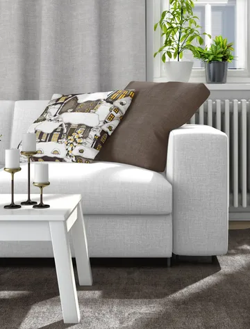 Lyckeby pillowcase 43x43 cm - Brown - Arvidssons Textil