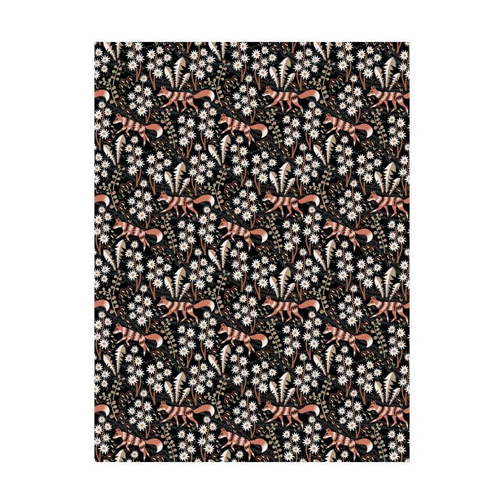 Stjärnspeja oilcloth - Black-rust - Arvidssons Textil