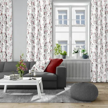 Vinterlek fabric - white - Arvidssons Textil