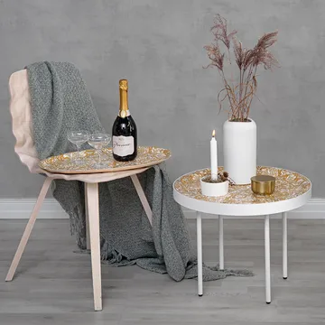 Bachelor's Button round tray - Ø 38 cm - Åry Home