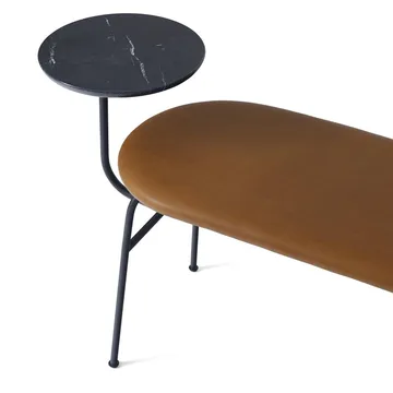 Afteroom bench - Black-cognac - Audo Copenhagen