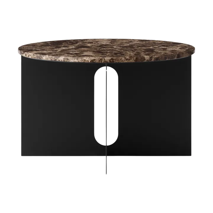 Androgyne side table - Emperador marble-black steel, Ø65 cm - Audo Copenhagen