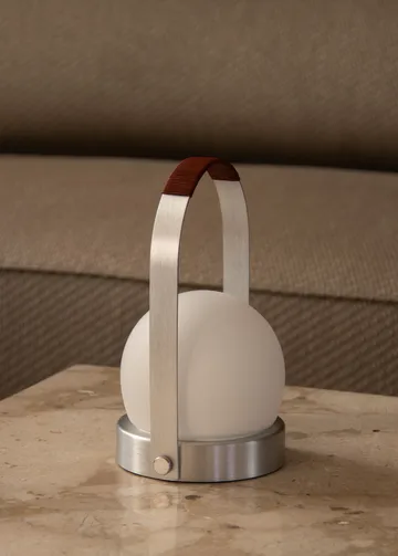 Carrie portable table lamp - Brushed aluminium - Audo Copenhagen