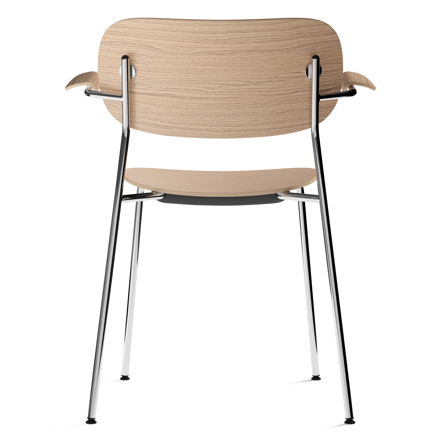Co chair with armrest chromed legs, oak Audo Copenhagen