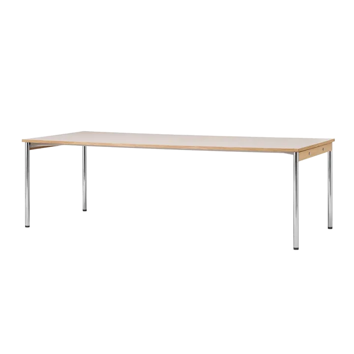 Co Table conference table 240x100cm - Chrome, laminate creme - Audo Copenhagen