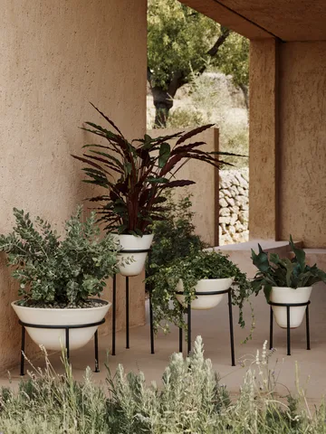 Daiza flower pot with st Ø25x35 cm - Ivory - Audo Copenhagen
