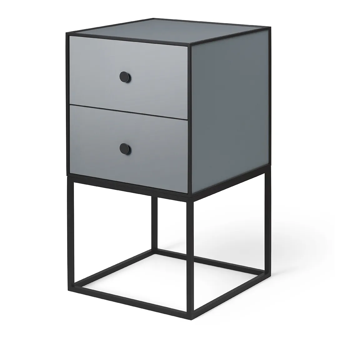 Frame 35 side table with two drawers, dark grey Audo Copenhagen