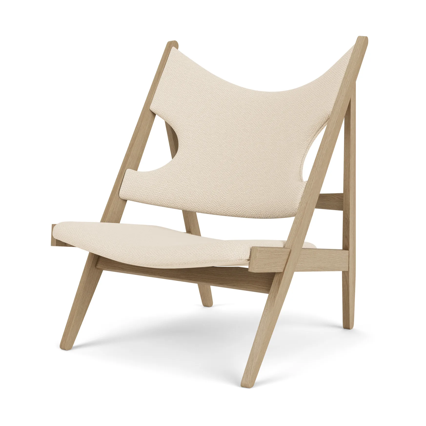 Knitting lounge armchair, Natural oak-Logan Jasmine Audo Copenhagen