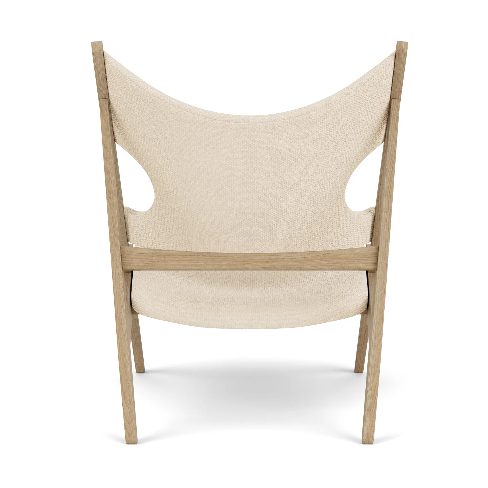 Knitting lounge armchair, Natural oak-Logan Jasmine Audo Copenhagen