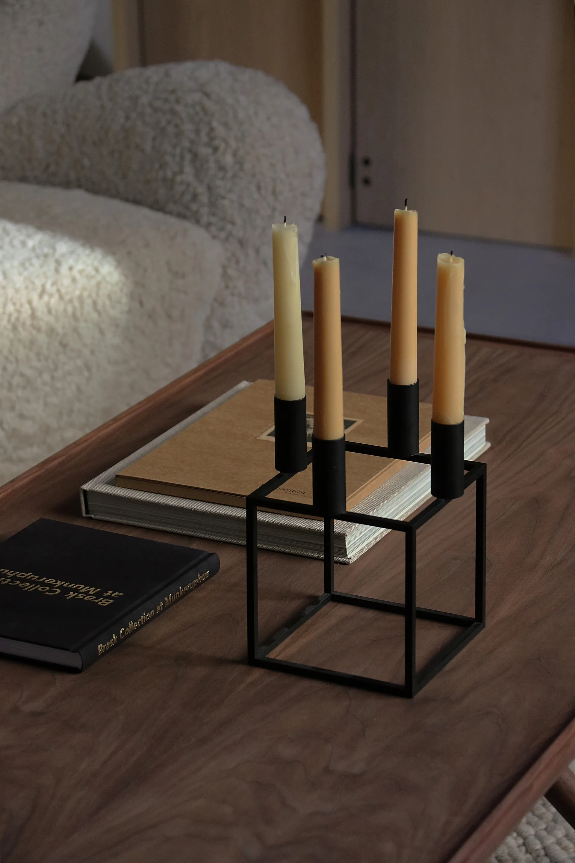 Kubus 4 candle holder, black Audo Copenhagen