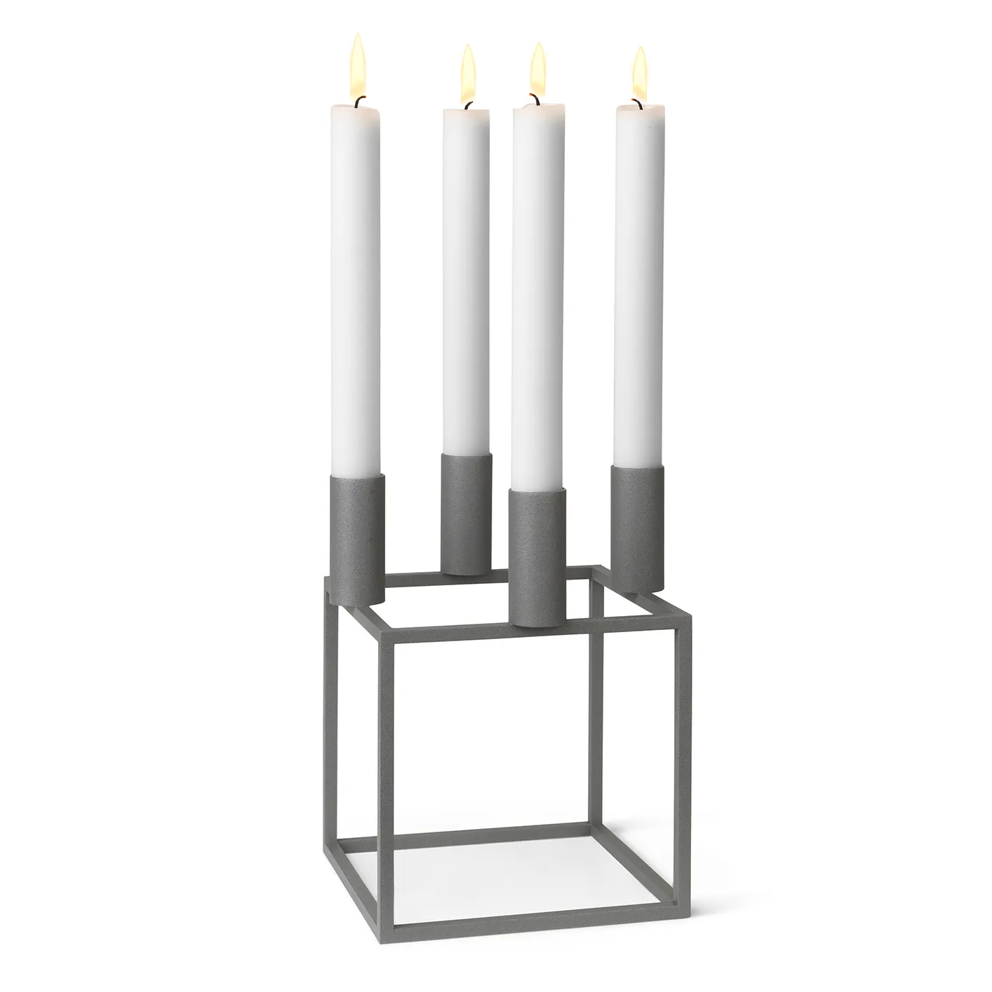 Kubus 4 candle holder, grey Audo Copenhagen