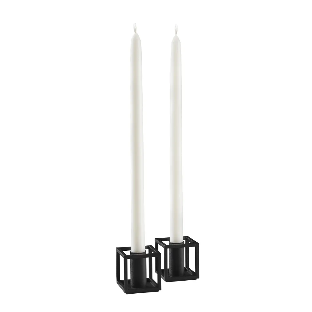 Kubus Micro candle holder 2-pack, Black Audo Copenhagen