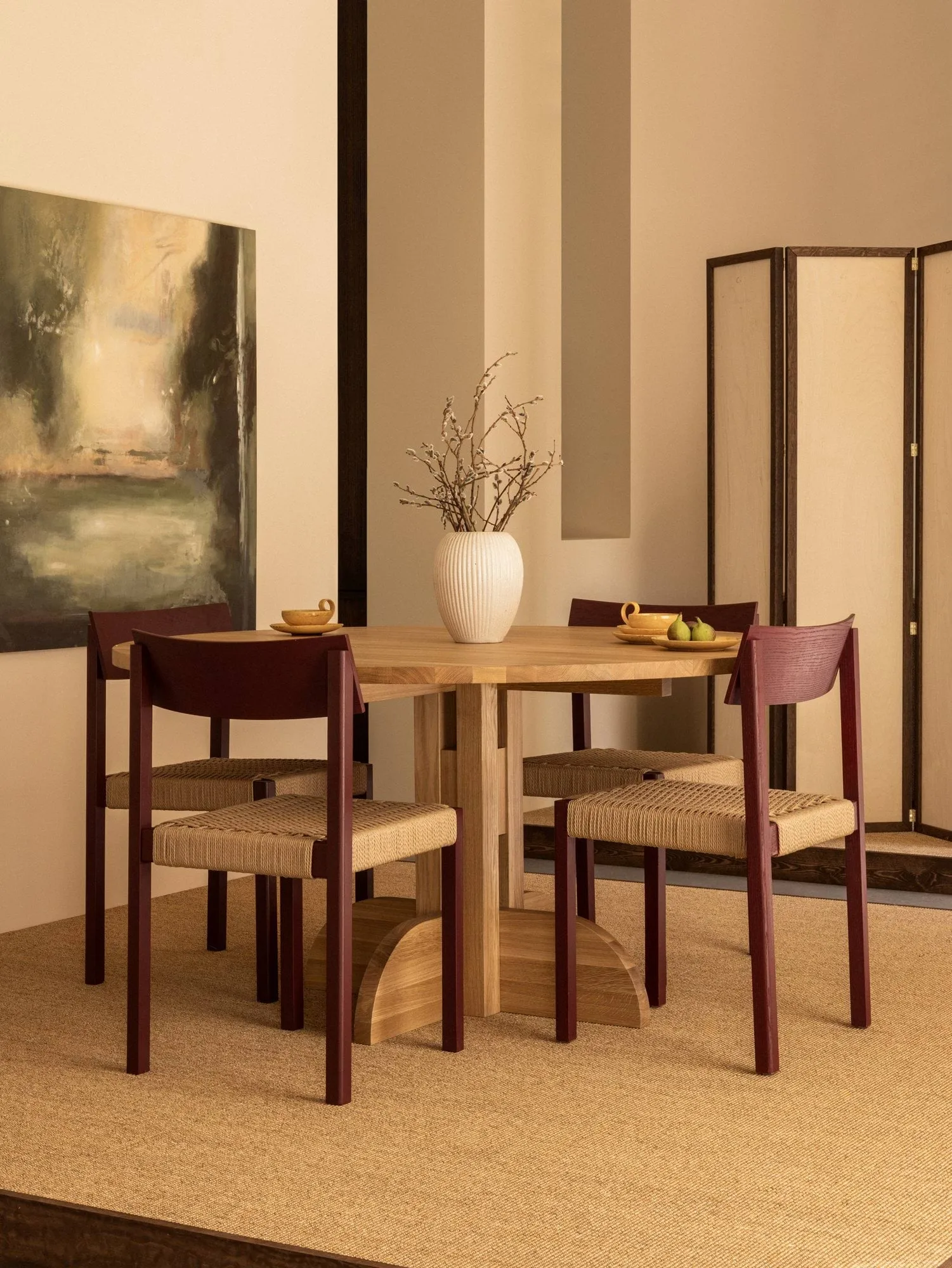Mauro chair, French red oak-paper cord Audo Copenhagen