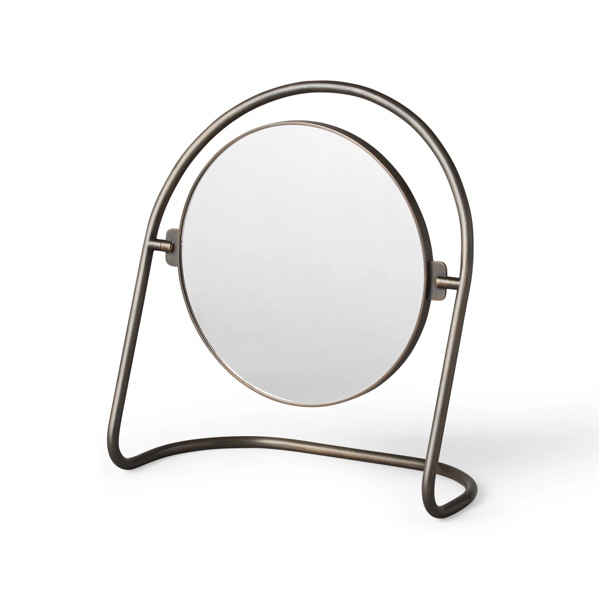 Nimbus table mirror 25 cm, Bronzed brass Audo Copenhagen