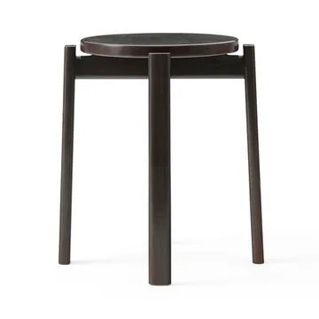 Passage round stool - Dark lacquered oak - Audo Copenhagen